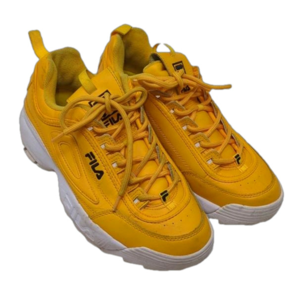Fila disrupter 2 yellow sneakers size 10 runs small - Picture 1 of 7